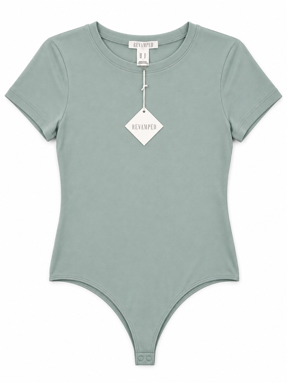 Revamped Sage Green Short Sleeve Bodysuit Size Large NWT